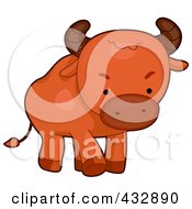 Poster, Art Print Of Cute Baby Bull