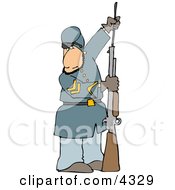 Poster, Art Print Of Civil War Soldier Loading His Rifle