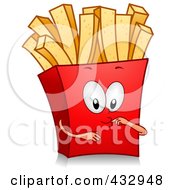 Poster, Art Print Of French Fry Character Gesturing