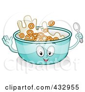 Poster, Art Print Of Bowl Of Cereal Character Gesturing
