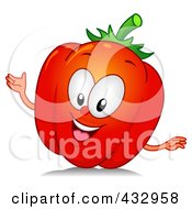 Royalty Free RF Clipart Illustration Of A Red Bell Pepper Character Gesturing