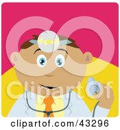 Poster, Art Print Of Latin American Doctor Man Holding A Stethoscope