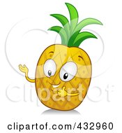 Royalty Free RF Clipart Illustration Of A Gesturing Pineapple Character
