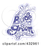 Royalty Free RF Clipart Illustration Of A Bell Made Of Happy Marriage Text