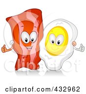 Poster, Art Print Of Bacon And Egg Characters Gesturing
