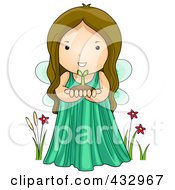 Poster, Art Print Of Cute Fairy Holding A Plant And Soil