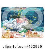 Poster, Art Print Of Sketch Of An Underwater Scene