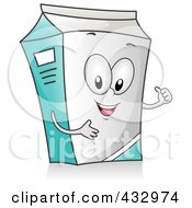 Royalty Free RF Clipart Illustration Of A Milk Carton Character Gesturing