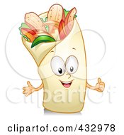 Royalty Free RF Clipart Illustration Of A Taco Character Gesturing by BNP Design Studio