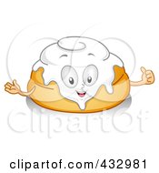 Royalty Free RF Clipart Illustration Of A Cinnamon Roll Character Gesturing by BNP Design Studio