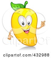Royalty Free RF Clipart Illustration Of A Gesturing Mango Character