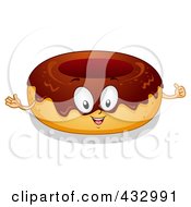 Royalty Free RF Clipart Illustration Of A Donut Character Gesturing