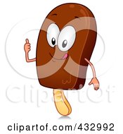 Royalty Free RF Clipart Illustration Of A Popsicle Character Gesturing by BNP Design Studio