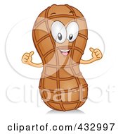 Royalty Free RF Clipart Illustration Of A Peanut Character Gesturing