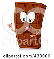 Poster, Art Print Of Chocolate Bar Character Gesturing