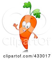 Royalty Free RF Clipart Illustration Of A Carrot Character Gesturing
