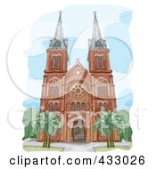 Poster, Art Print Of Sketch Of A Cathedral