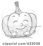 Royalty Free RF Clipart Illustration Of A Garlic Character Smelling A Scent