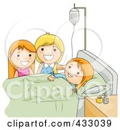 Poster, Art Print Of Girls Visiting A Friend In The Hospital