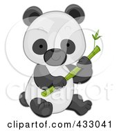Poster, Art Print Of Cute Baby Panda With Bamboo