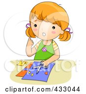 Poster, Art Print Of Girl With A Cut From Scissors