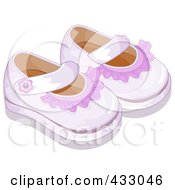 Pair Of Pink Girl Baby Shoes