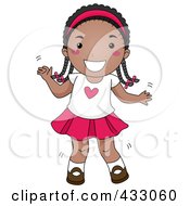 Poster, Art Print Of Happy Black Girl Dancing