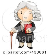 Royalty Free RF Clipart Illustration Of A French Judge by BNP Design Studio
