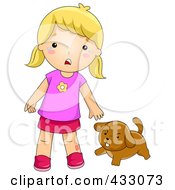 Poster, Art Print Of Dog Biting A Girl
