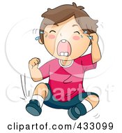 Poster, Art Print Of Boy Crying And Throwing A Temper Tantrum
