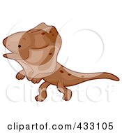 Royalty Free RF Clipart Illustration Of A Cute Baby Frilled Lizard by BNP Design Studio