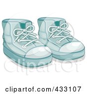 Poster, Art Print Of Pair Of Blue Boys Baby Shoes - 1