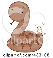 Royalty Free RF Clipart Illustration Of A Cute Baby Rattlesnake