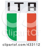 Poster, Art Print Of Rugby Flag For Italy