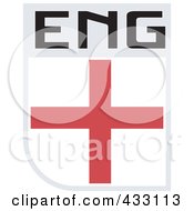 Royalty Free RF Clipart Illustration Of A Rugby Flag For England