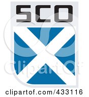 Royalty Free RF Clipart Illustration Of A Rugby Flag For Scotland