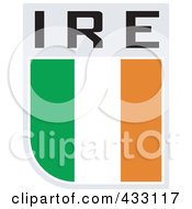 Royalty Free RF Clipart Illustration Of A Rugby Flag For Ireland