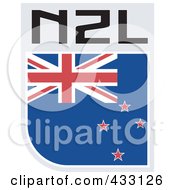 Poster, Art Print Of Rugby Flag For New Zealand