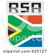 Poster, Art Print Of Rugby Flag For South Africa