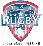 Poster, Art Print Of Rugby Usa Shield