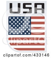 Royalty Free RF Clipart Illustration Of A Rugby Flag For America