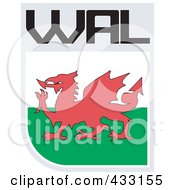 Poster, Art Print Of Rugby Flag For Wales