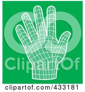 Poster, Art Print Of Open Grid Hand On Green