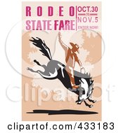 Royalty Free RF Clipart Illustration Of A Retro Rodeo Sign 2