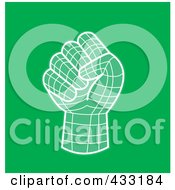 Poster, Art Print Of Fisted Grid Hand On Green