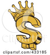 Royalty Free RF Clipart Illustration Of A King Dollar by patrimonio