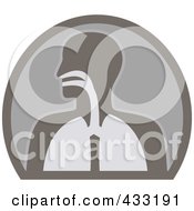 Royalty Free RF Clipart Illustration Of A Human Lung Logo