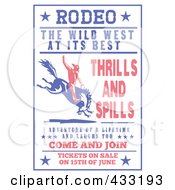 Royalty Free RF Clipart Illustration Of A Retro Rodeo Sign 1