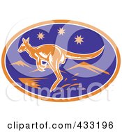 Poster, Art Print Of Juming Kangaroo And Stars Logo