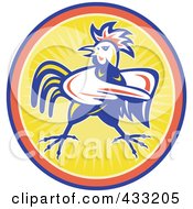 Poster, Art Print Of Mad Pointing Rooster Logo - 2